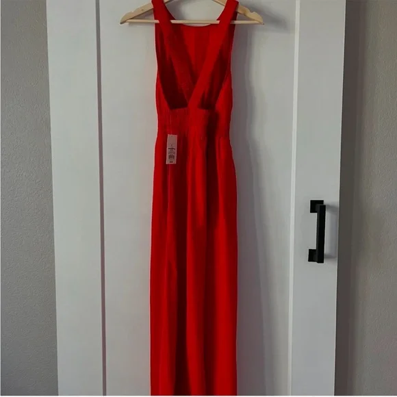 A New Day Tomato Red Sleeveless Criss Cross Back Dress Size Small - Picture 7 of 8